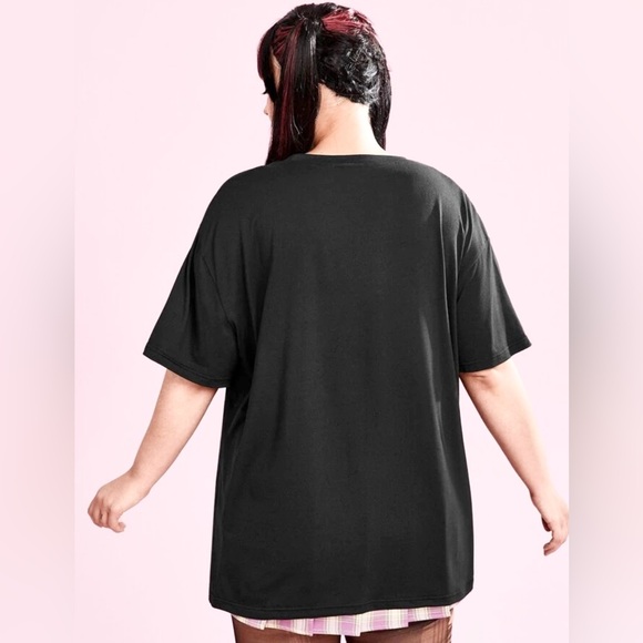 Sz 3XL ROMWE Anime Plus Figure & Bear Print Drop Shoulder Tee - Picture 2 of 6